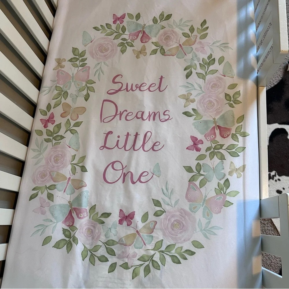 Sweet Jojo Designs | Sweet Dreams Butterfly Floral Collection | Size Crib Sheet